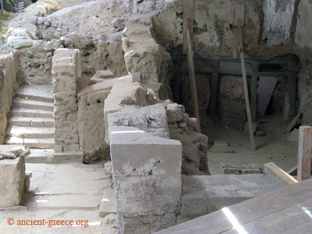 akrotiri ruins (staircase and room) photo