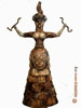 snake goddess statuette from the Heraklion Museum of Crete