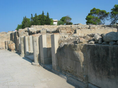 Phaistos palace main courtyard north facade