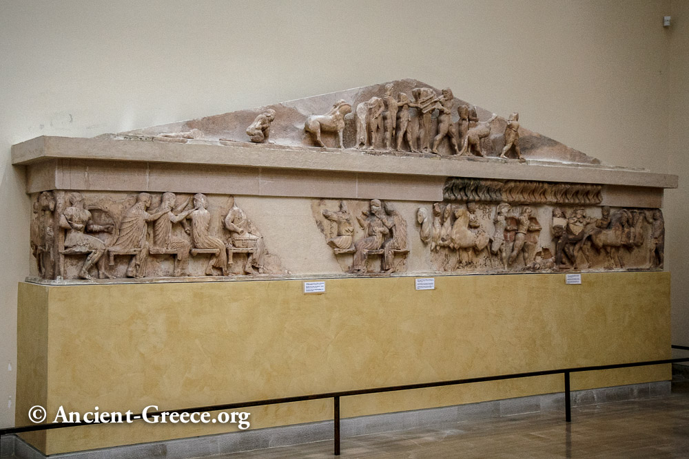 Treasury of the Siphnians: Pediment and Frieze Photo of pediment and frieze