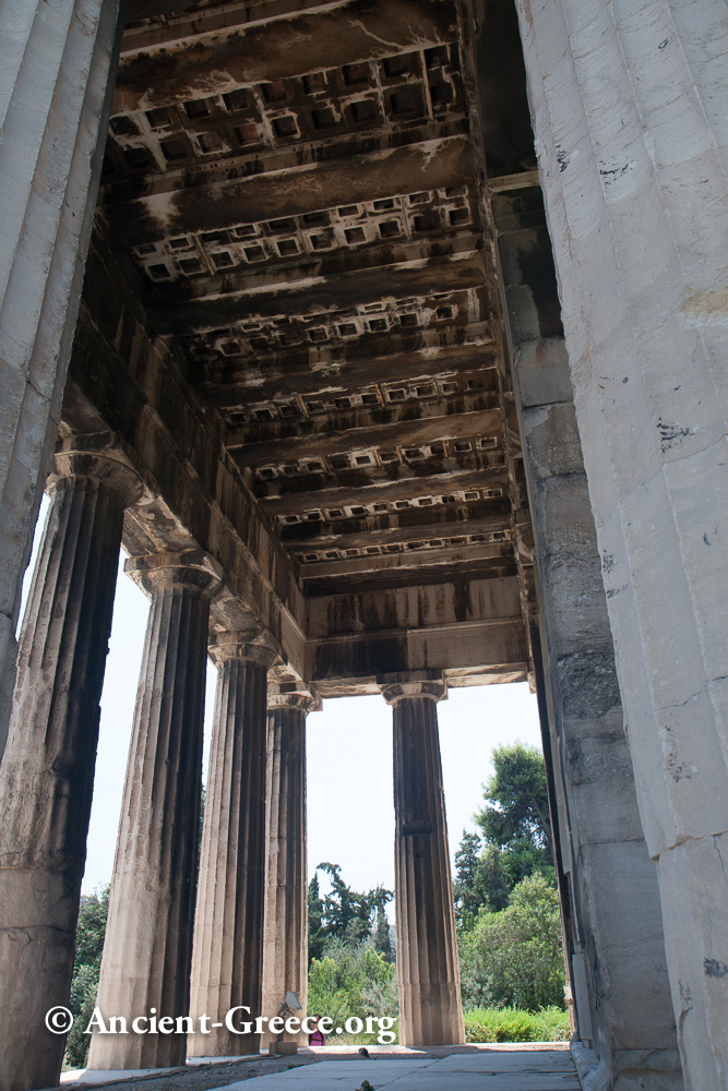 Doric temple portico roof