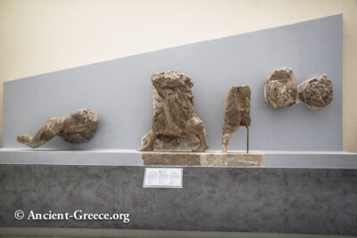 Sculpture fragments from the pediment