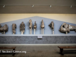 Sculpture fragments from the temple's pediment