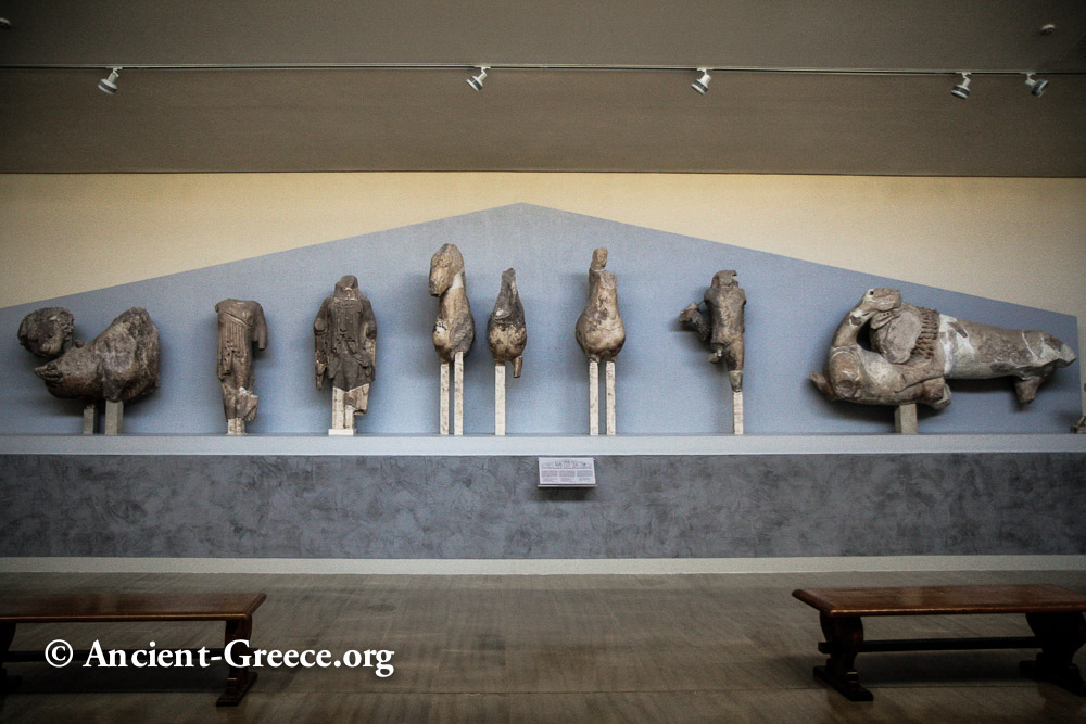 Temple of Apollo Archaic East Pediment Sculpture fragments from the temple's pediment