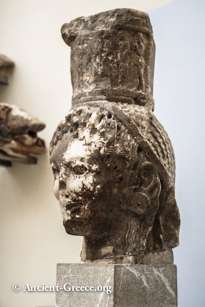 Caryatid head.