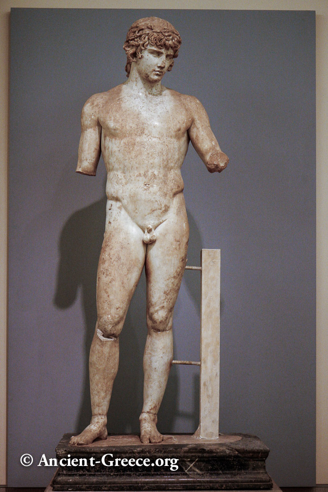 Life-size statue of Antinoos.