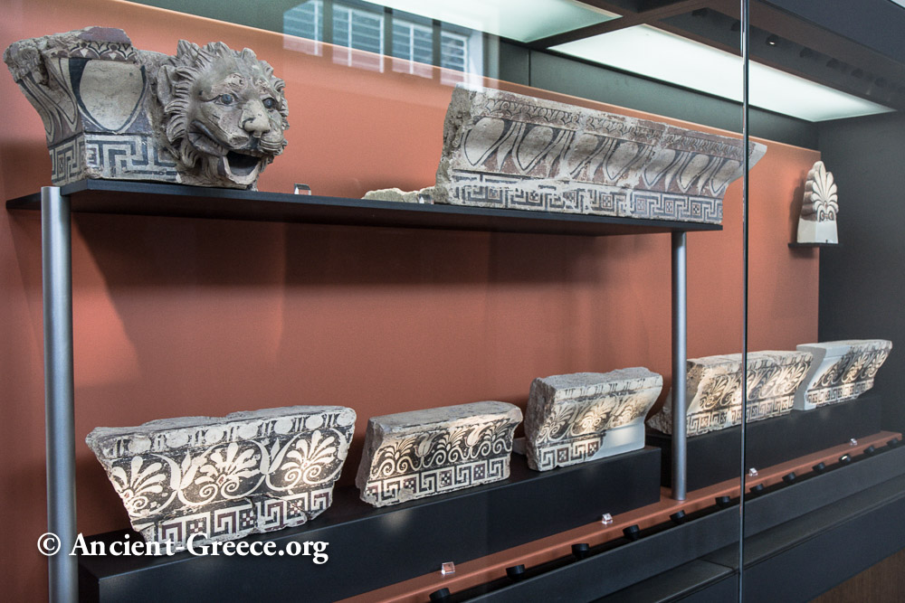 Roof Terracotta Parts Painted clay parts of various roofs.