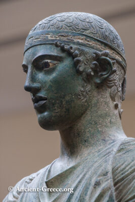 Charioteer of Delphi head left side