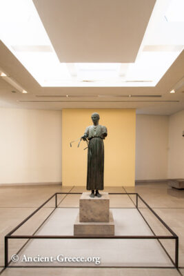 Museum view of Charioteer