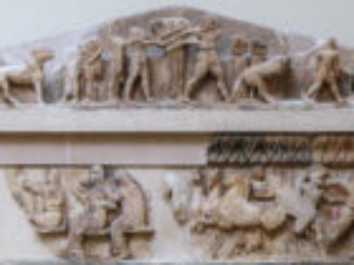 Pediment and part of the frieze of the Treasury of Siphnos