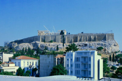 View of the Acropolis from the Acropolis Museum