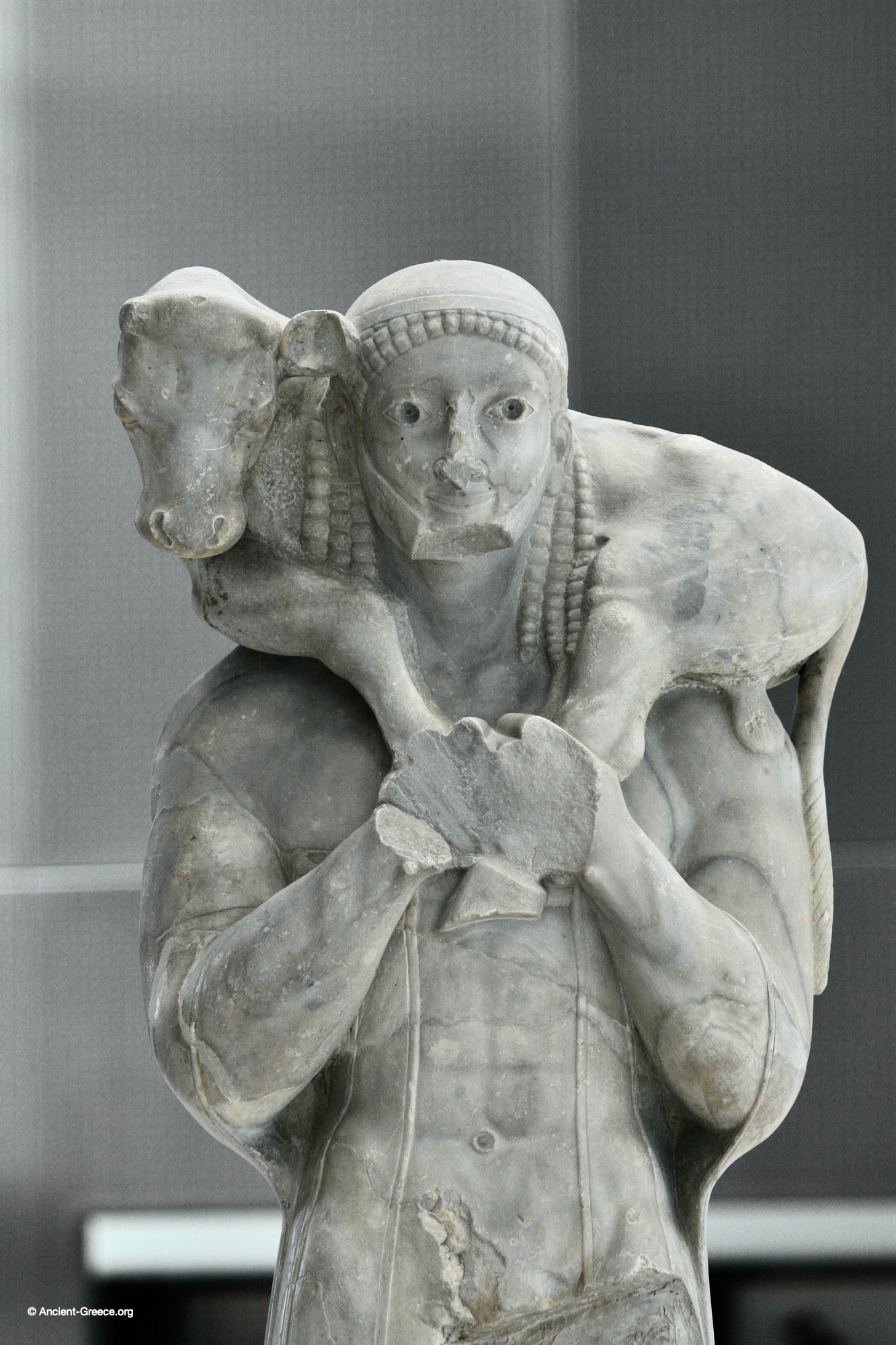 Moschophoros (The Calf-Bearer) Detail Hymettian
