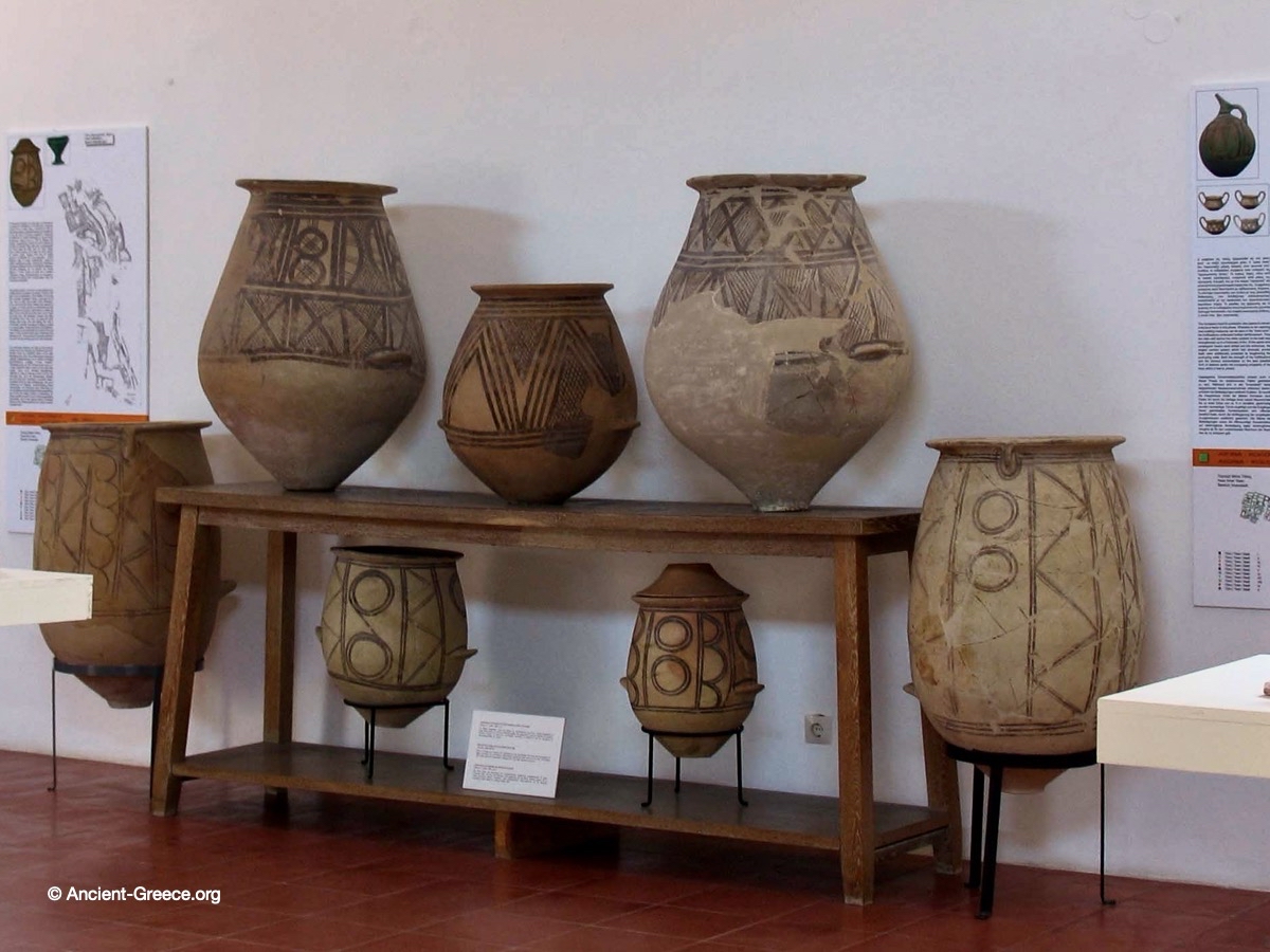 A collection of Middle Helladic storage jars