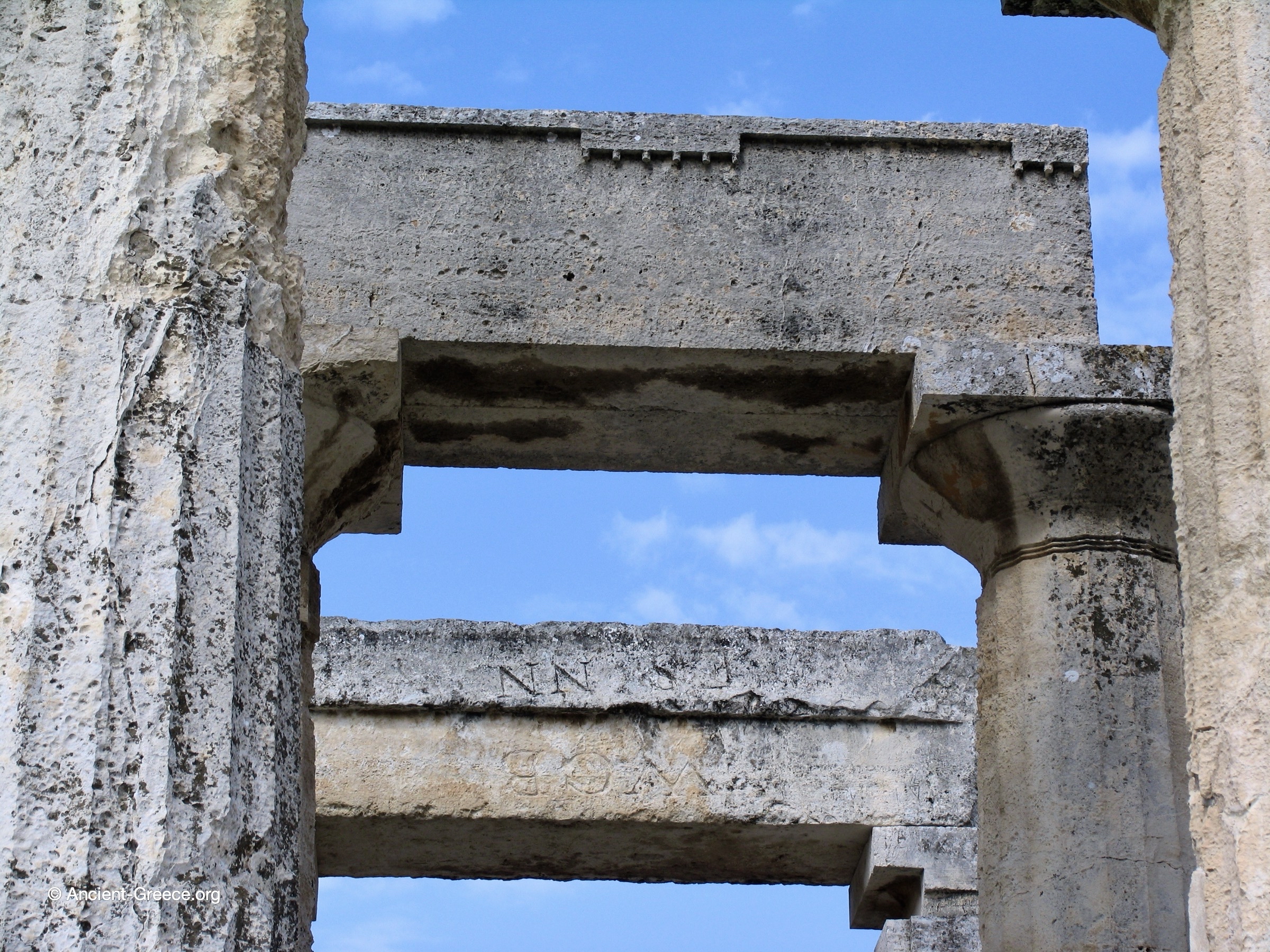 A detailed view of the Late Archaic Temple of Aphaia