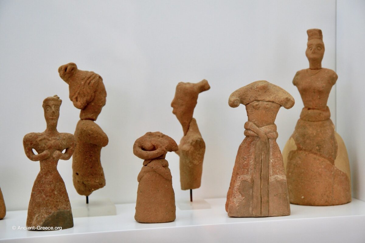 Female Anthropomorphic Votives Minoan Peak