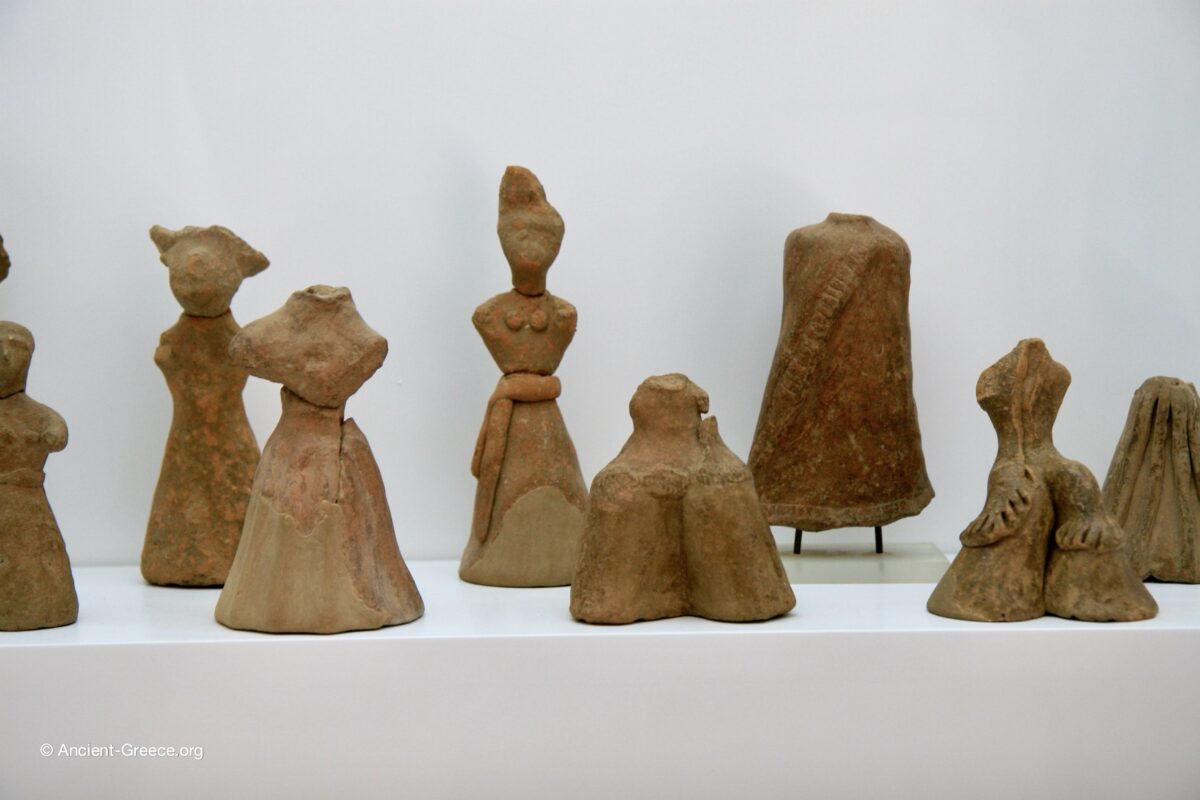 Female Anthropomorphic Votives Minoan Peak