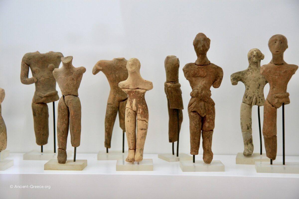 Male Anthropomorphic Votives Minoan Peak