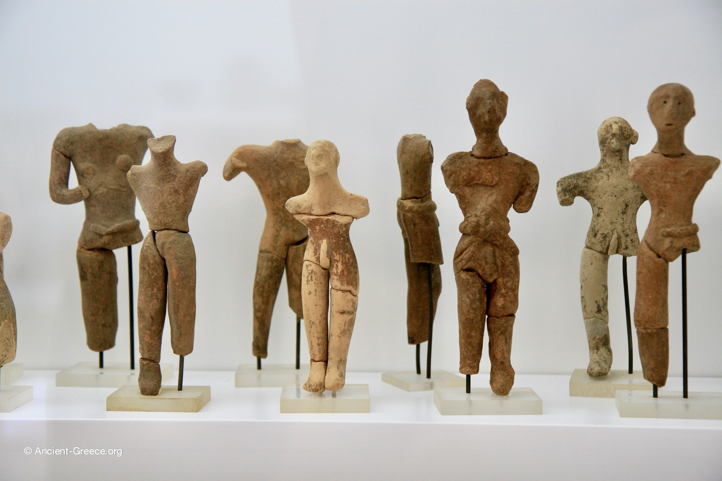 Male Anthropomorphic Votives Minoan Peak