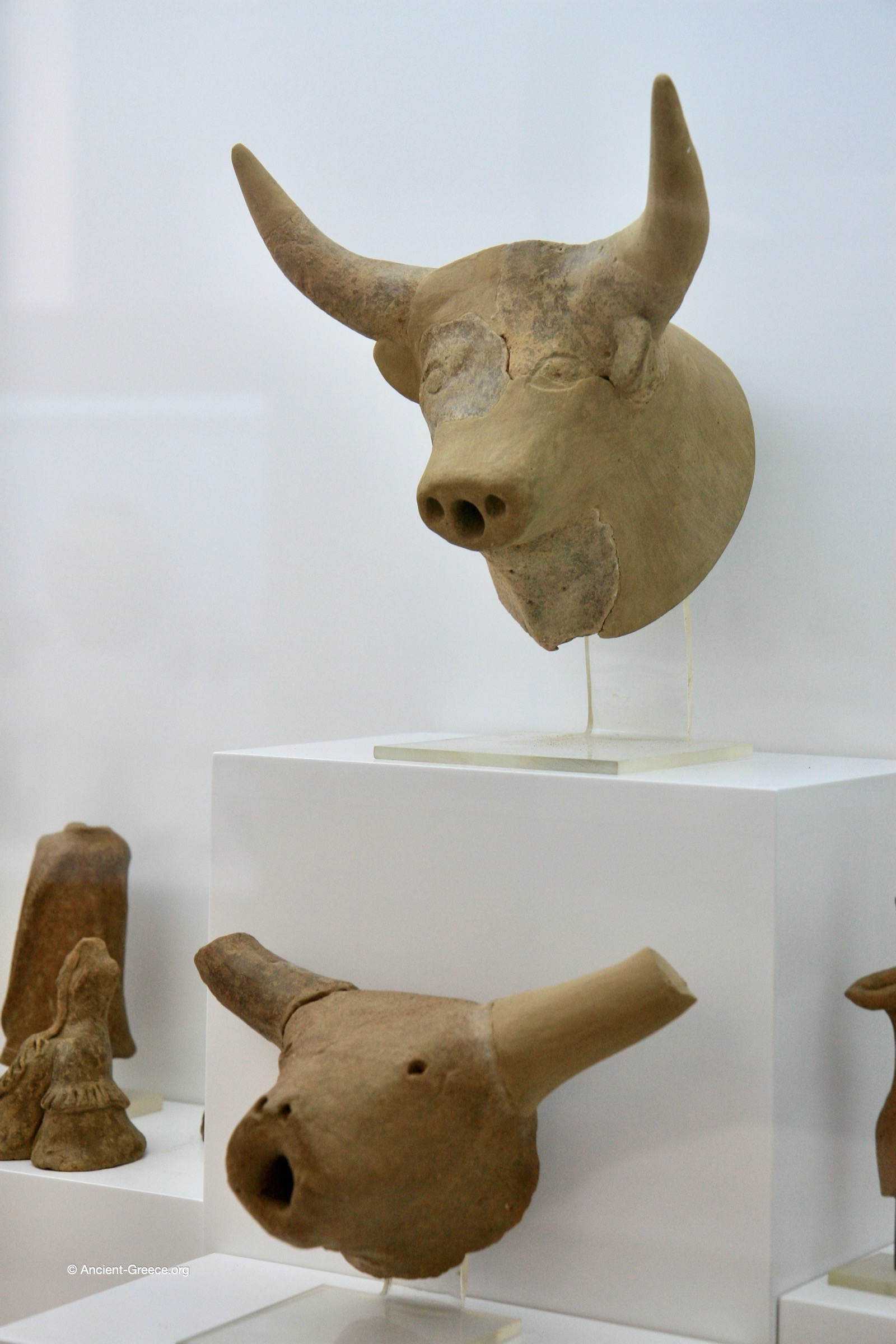 Bull-Head Ritual Rhyta Minoan Peak