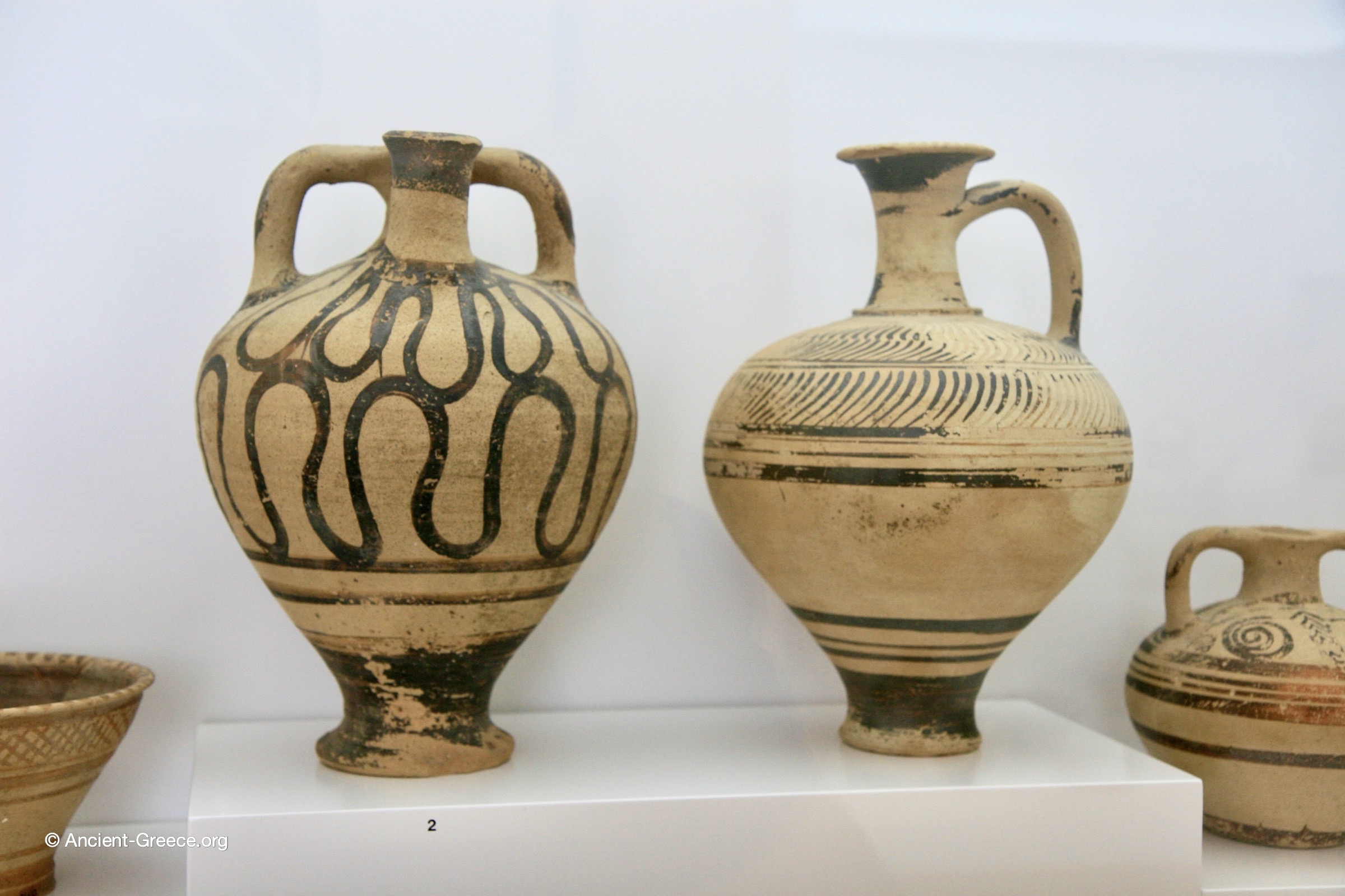 A group of funerary vessels