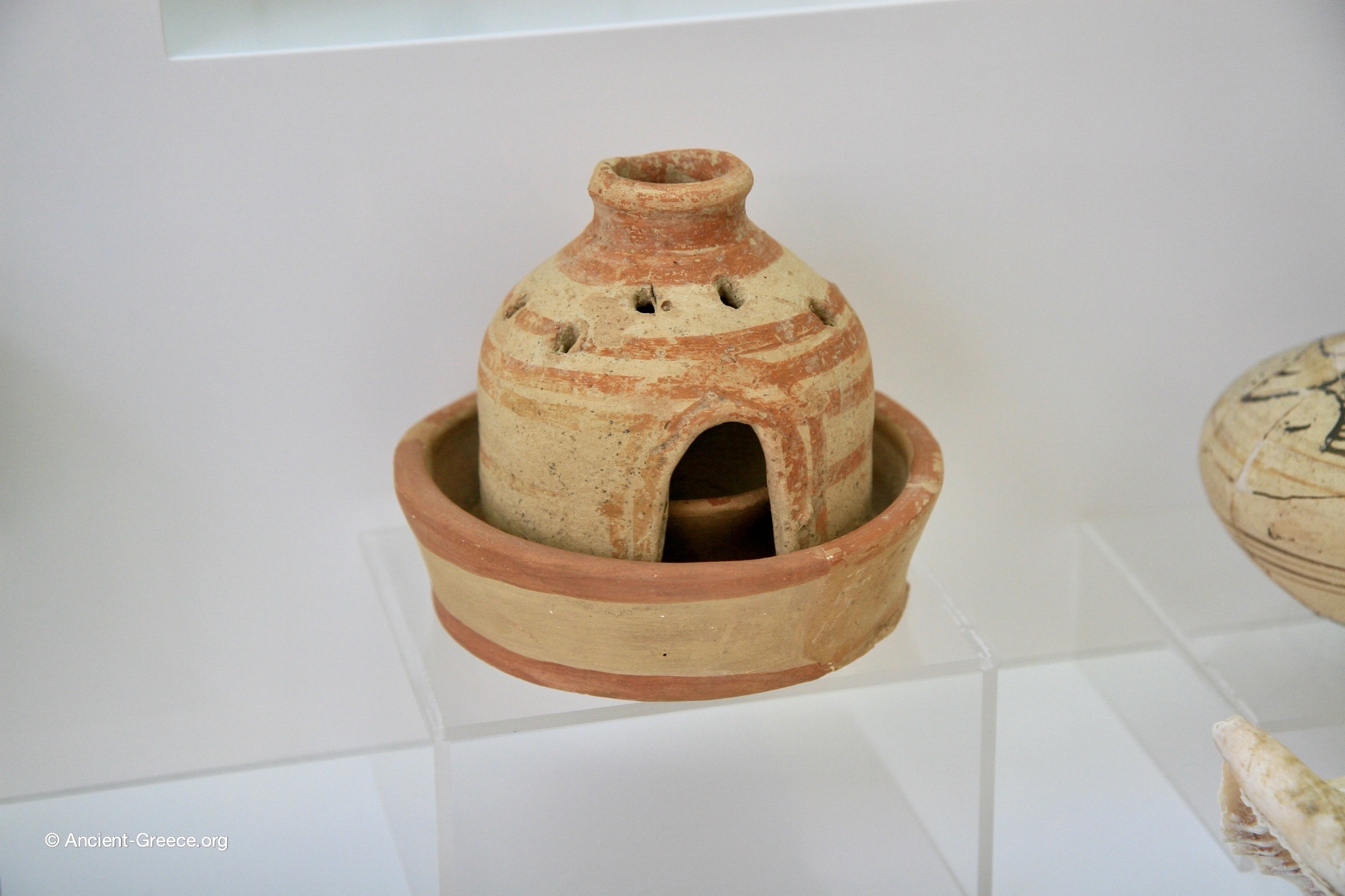 Terracotta incense burner (thymiaterion)