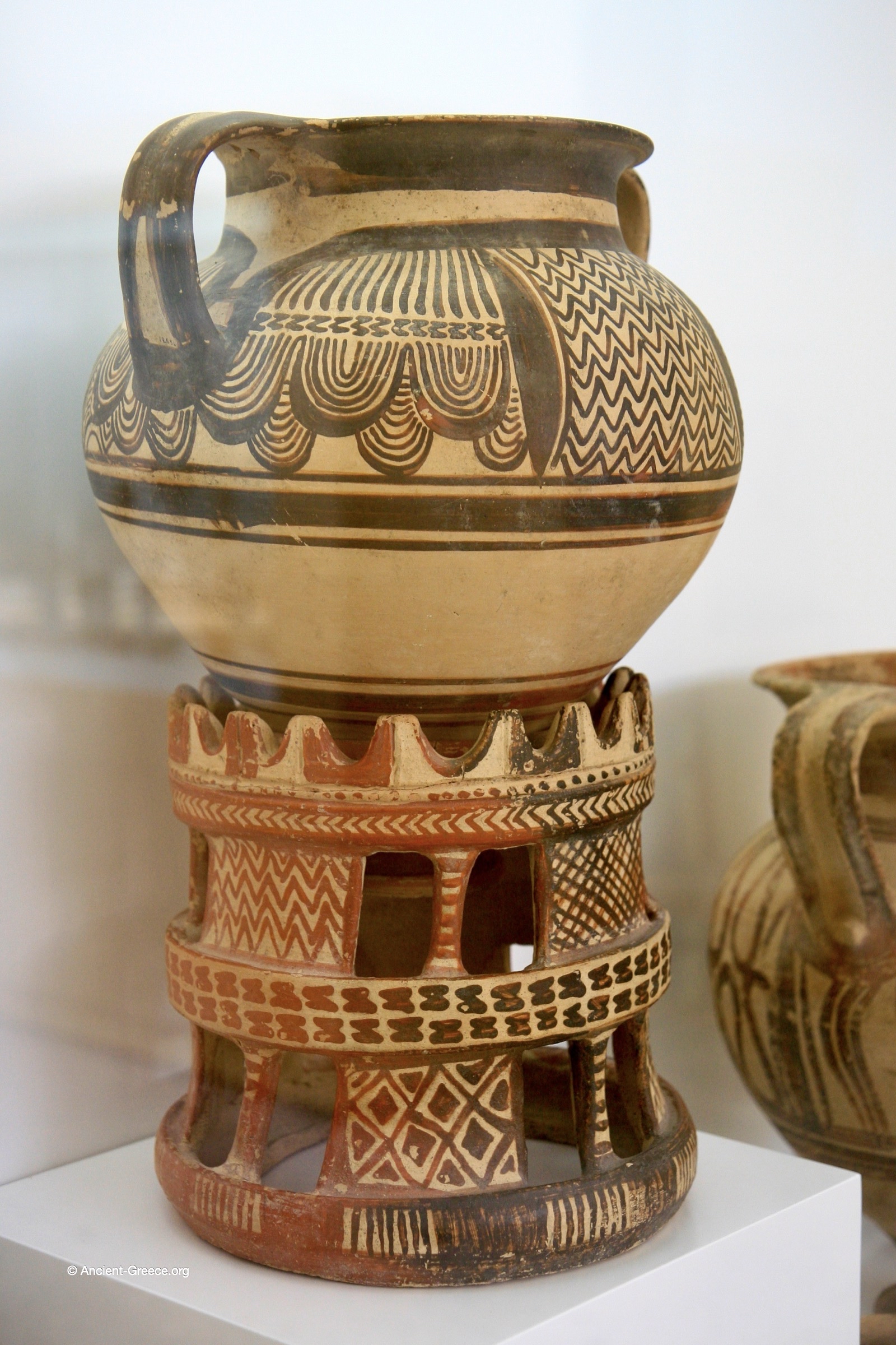 Ritual Stand and Handled Jar