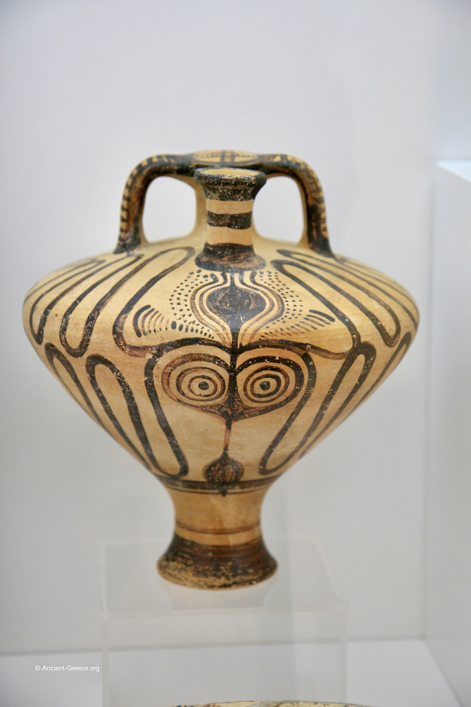 Stirrup jar with a pedestal