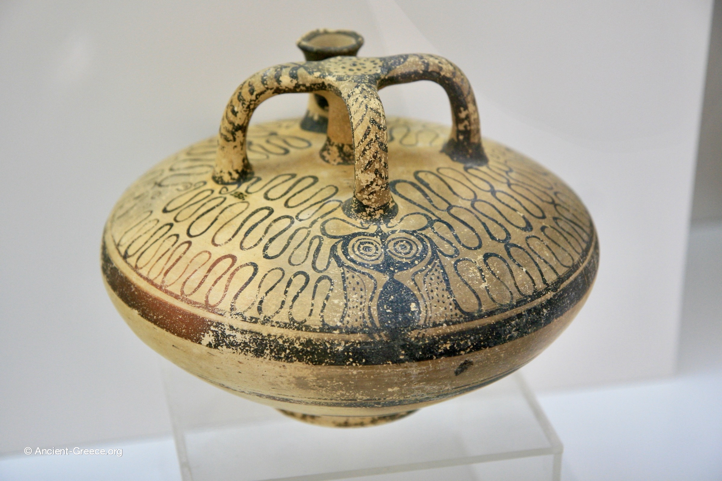 Stirrup Jar with Octopus Decoration