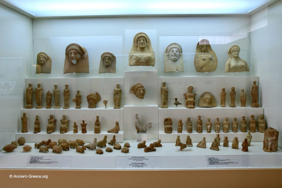 A vast display of Archaic terracotta figurines