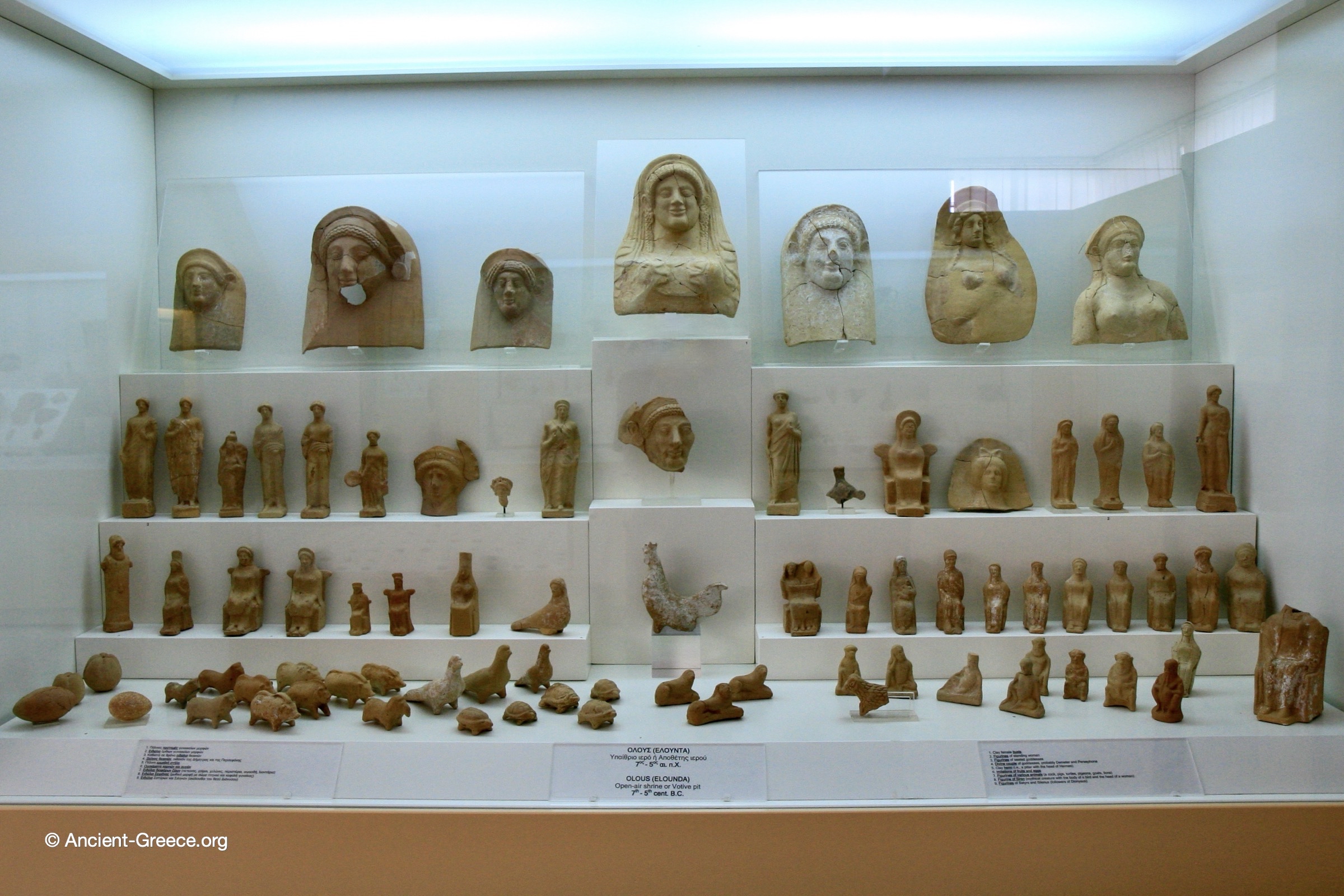 A vast display of Archaic terracotta figurines