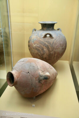 Two ceramic vessels from the 15th century BCE