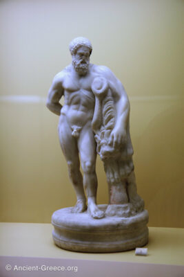 Marble statuette of Heracles of the Farnese type