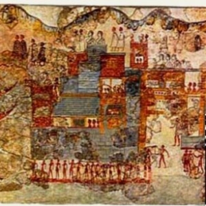 Akrotiri: Ship Procession Fresco Panorama Akrotiri Ship Procession Fresco Panorama.