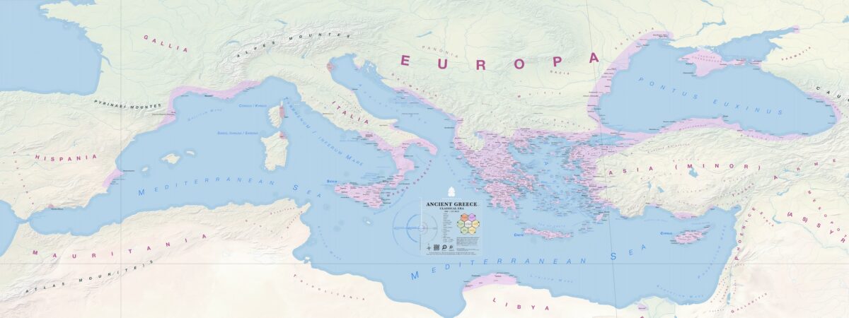 Ancient Greece Map: The Classical Era (480 to 323 BCE)