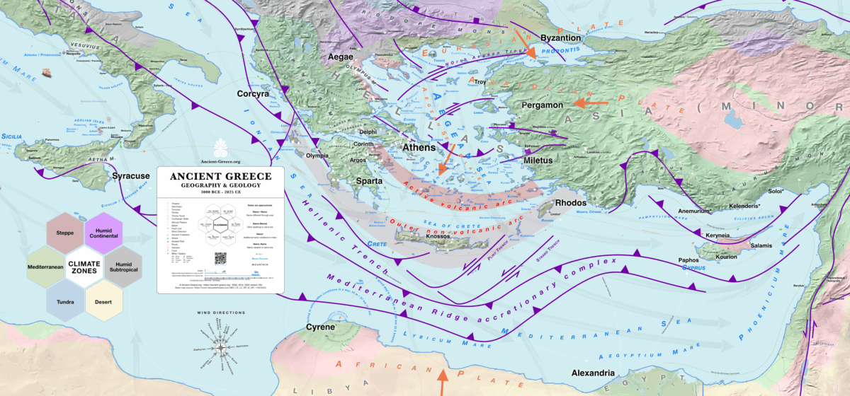 Ancient Greece - Geography and Geology - 3000 BCE to 2025 CE