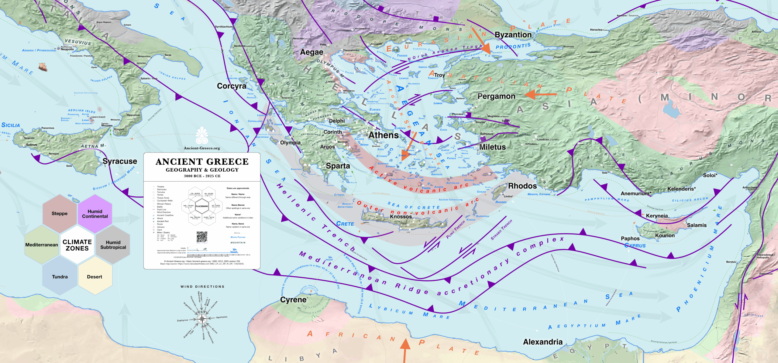 Ancient Greece - Geography and Geology - 3000 BCE to 2025 CE