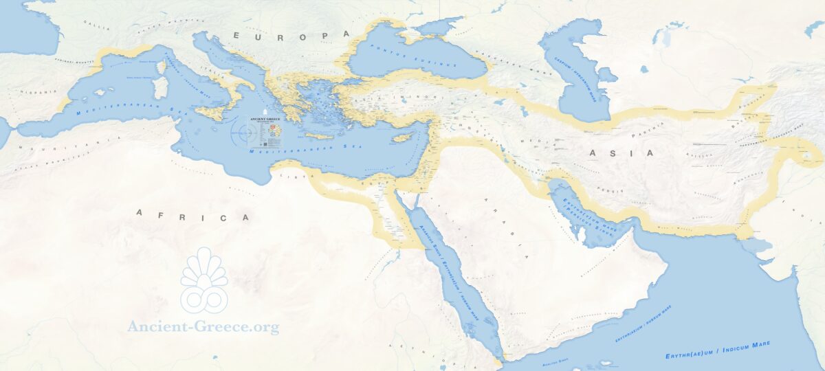 Ancient Greece Map. Hellenistic Era (323 to 30 BCE)