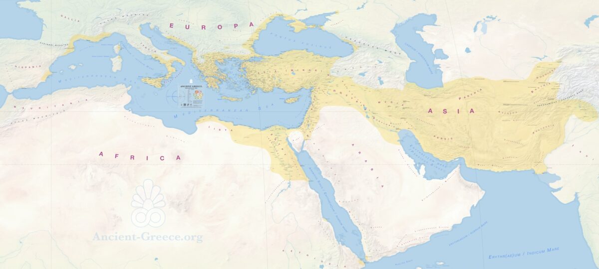Ancient Greece Map. Τhe Hellenistic Era (323 to 30 BCE)