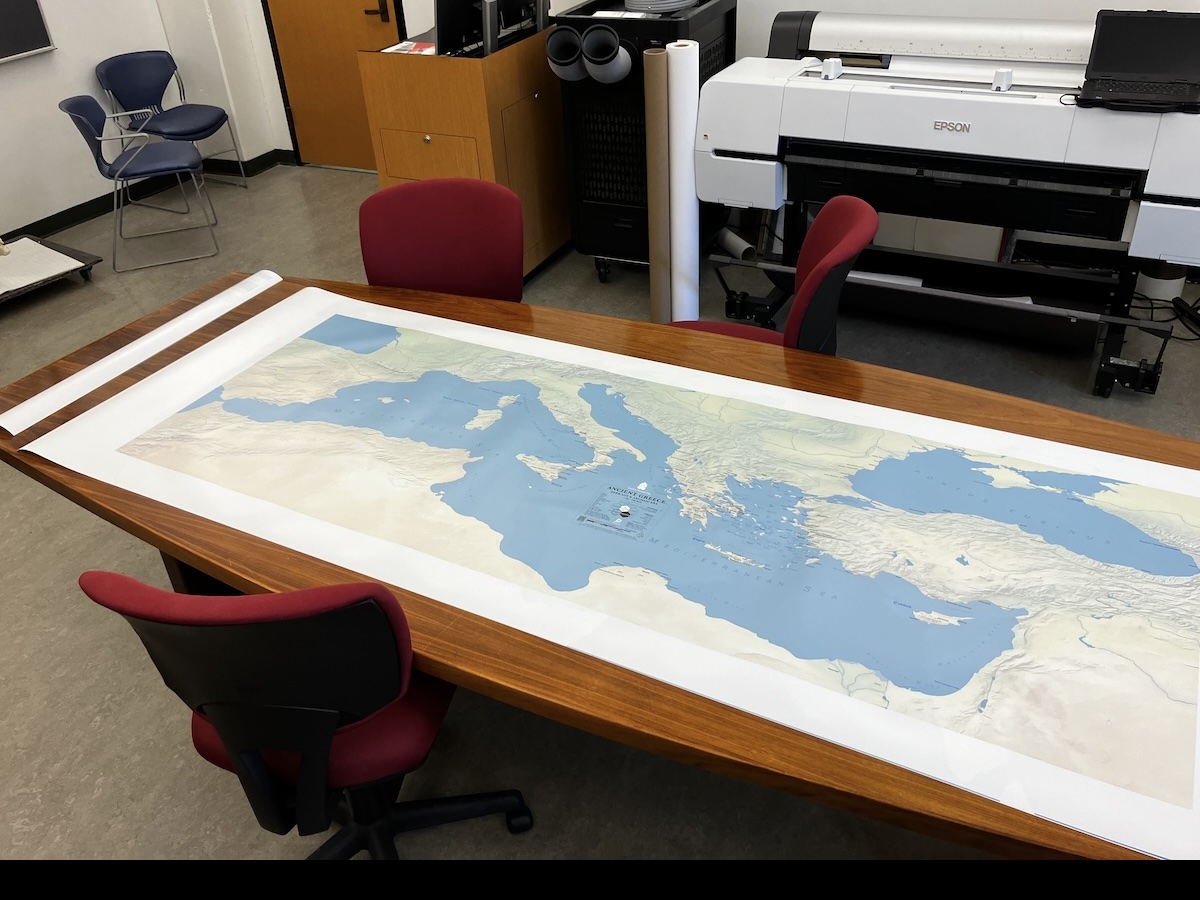 A printed example of the Ancient Greece map