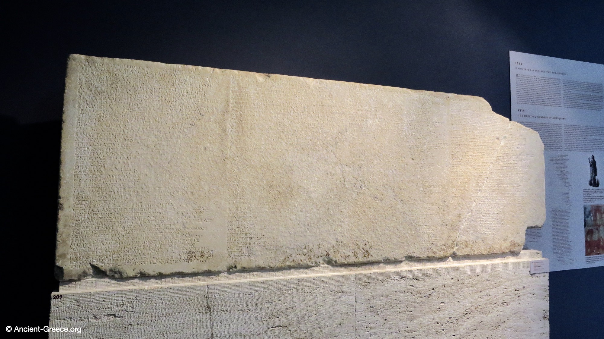 Hymn to goddess Isis Marble.