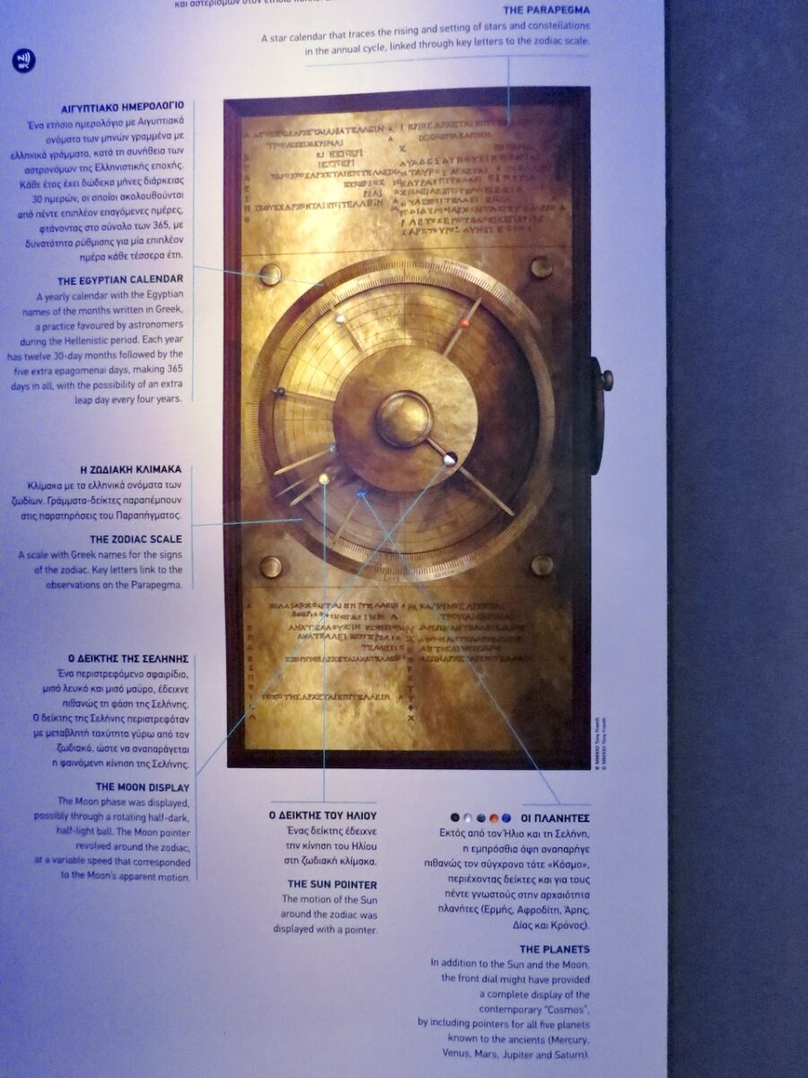 Antikythera Mechanism Front Reconstruction Images with Explanations