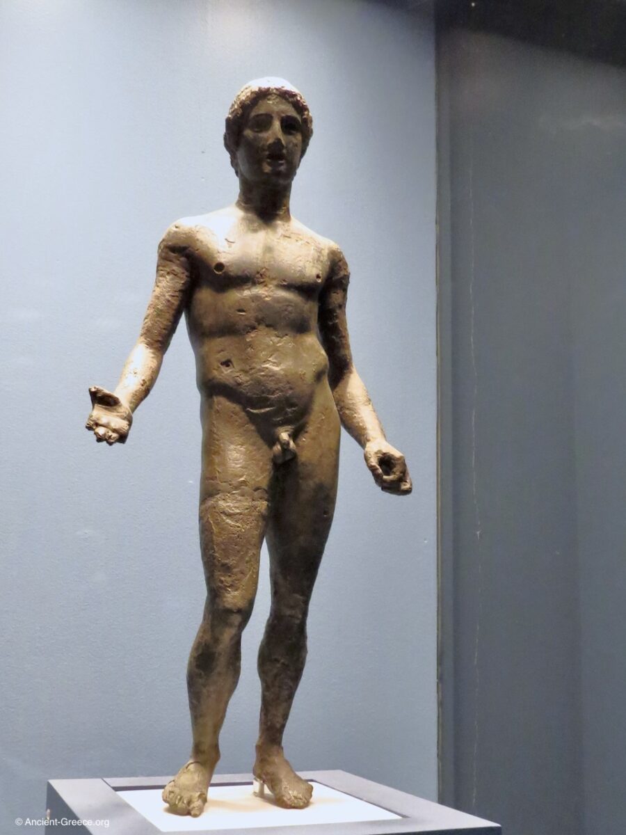 Bronze male statuette