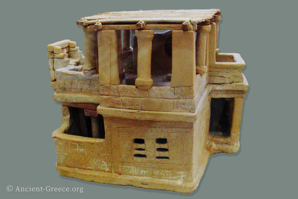 Minoan house model made of clay