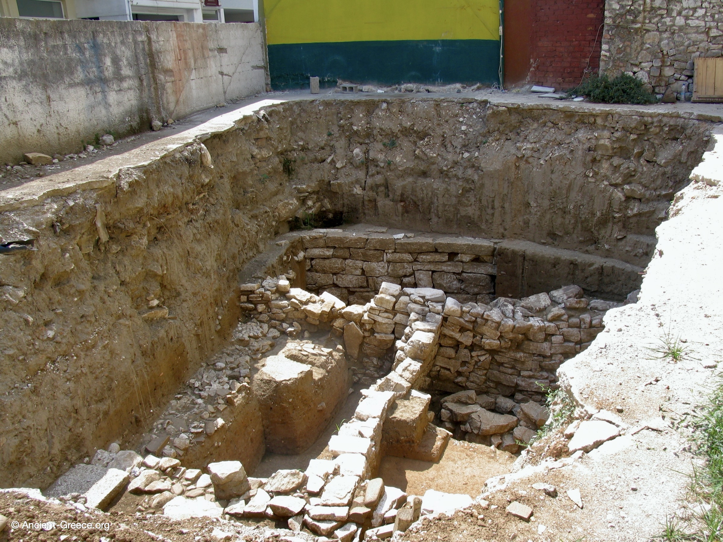 Deep Excavation of Ancient Foundations