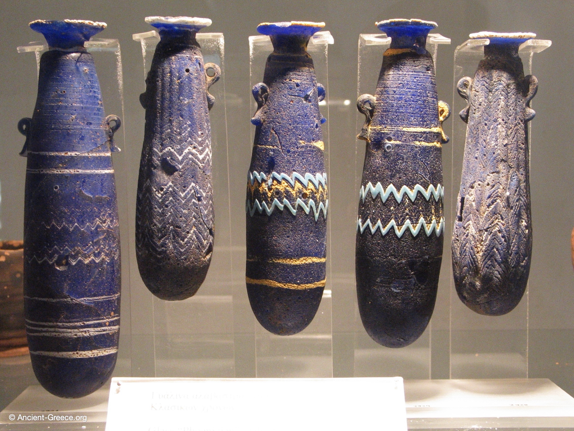 Glass "Phoenician" Alabastra Ambracia 5th–4th