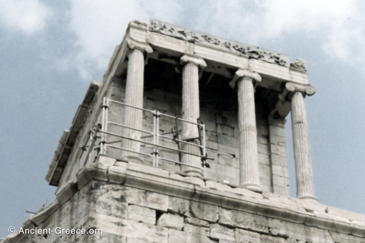 Temple of Athena Nike at the Acropolis of Athens.