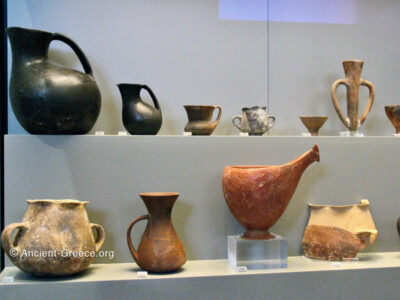 Clay vases from Orchomenos. Early Bronze Age