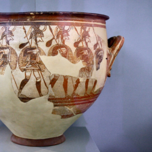 Mycenaean warrior vase known as House of the Warrior Krater