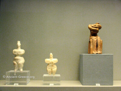 Three Neolithic figurines