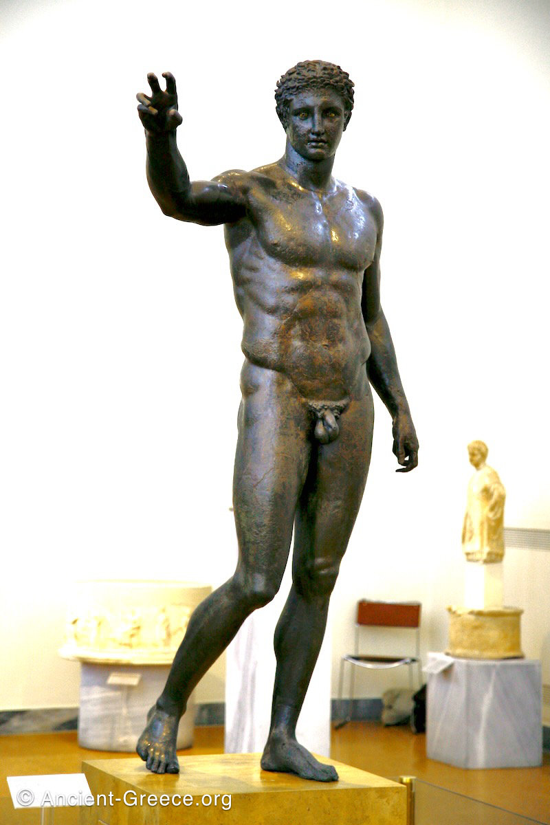 Youth Of Antikythera Bronze Statue Ancient Greece 